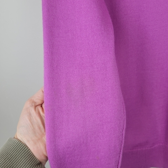 LORD & Taylor Button Up Cardigan Merino Wool Purple M - Picture 5 of 12